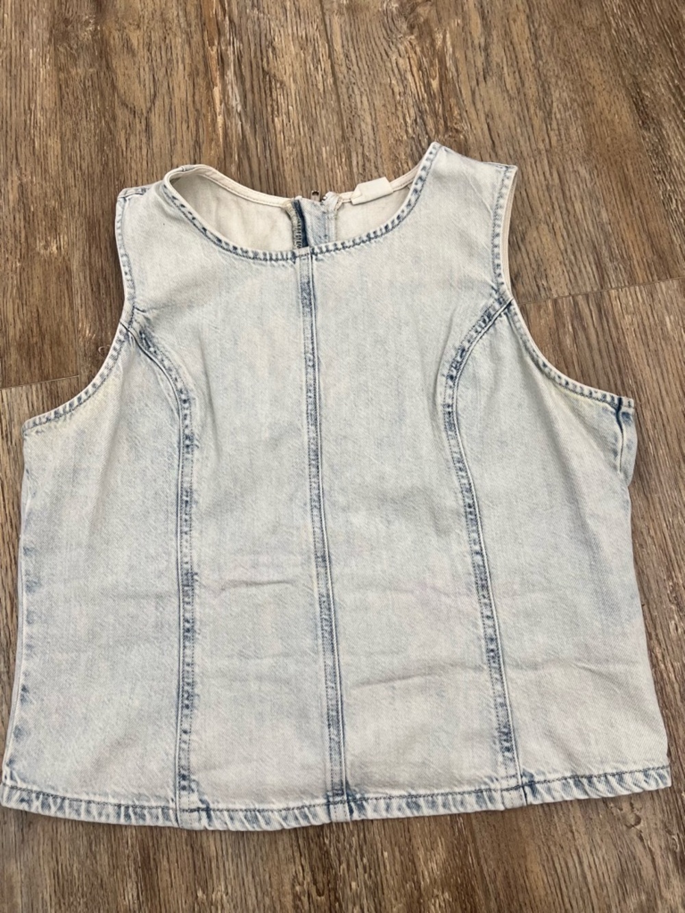 Levi's Light Acid Wash Denim Tank Top
